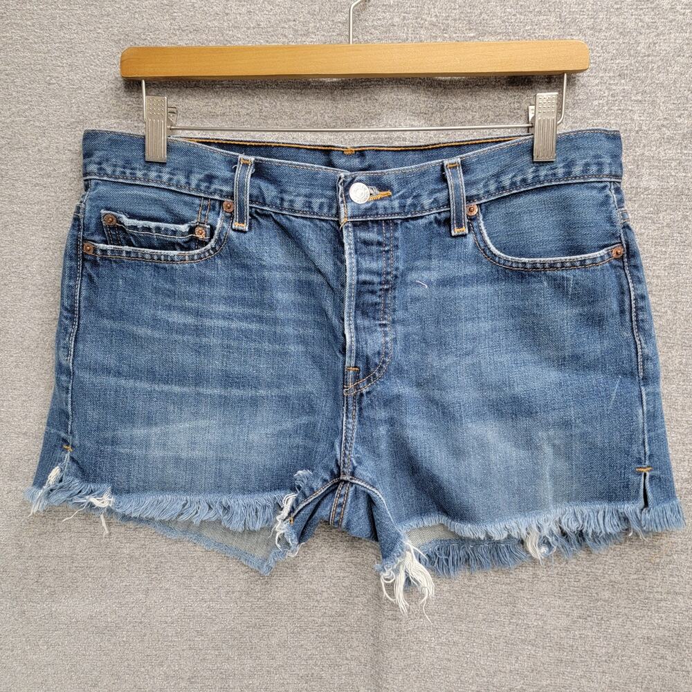 LEVI'S 501 WOMEN'S CUTOFF DENIM SHORTS, SIZE 30